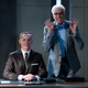 Shawn (Marc Evan Jackson) and an evil version of Michael (Ted Danson) at the end of season three.